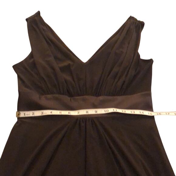 Jones Wear Dress Brown Knit Cocktail Dress Woman Size 12 Below Knee Empire Waist - Picture 6 of 9